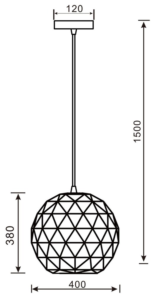 Deko-Light Pendelleuchte Asterope rund 400 220 240V AC 50 60Hz E27 1x max 40 00 W von LED Universum