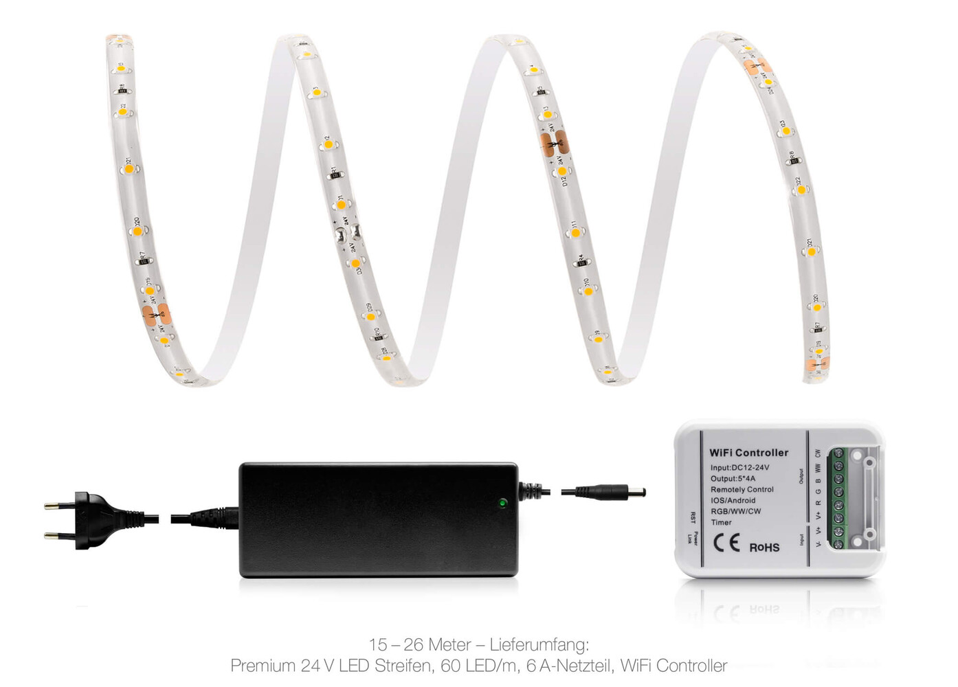 Premium-LED-Streifen von LED Universum in warmweiß mit 60 LED pro Meter