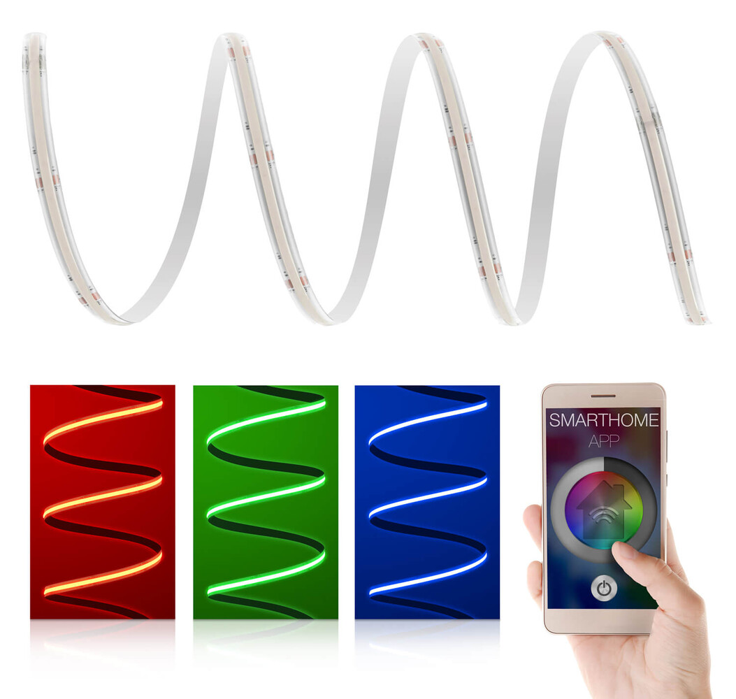 Hochwertiger, farbintensiver LED Streifen von LED Universum für das perfekte Smart Home Erlebnis