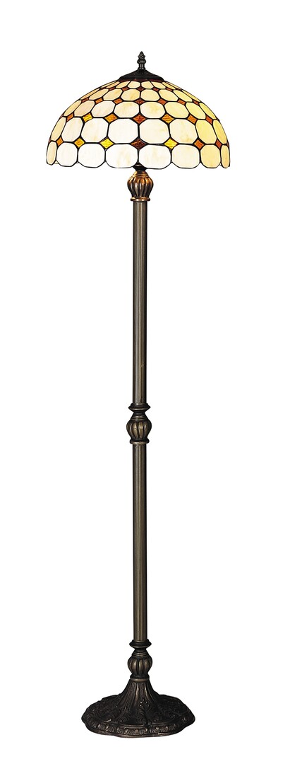 Stehlampe Marvel 8078, E27, Metall, bronze-silber-mehrfarbig, rund, Klassisch, ø400mm