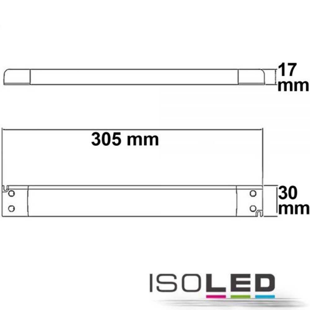 Schmales und effizientes LED Netzteil von der Marke ISOLED