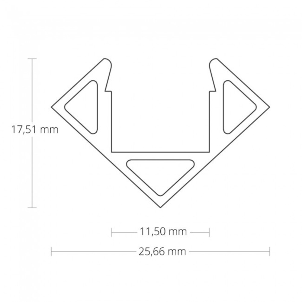 Elegantes GALAXY profiles LED Profil in Weiß RAL 9010 für LED Stripes mit max 11 mm Breite