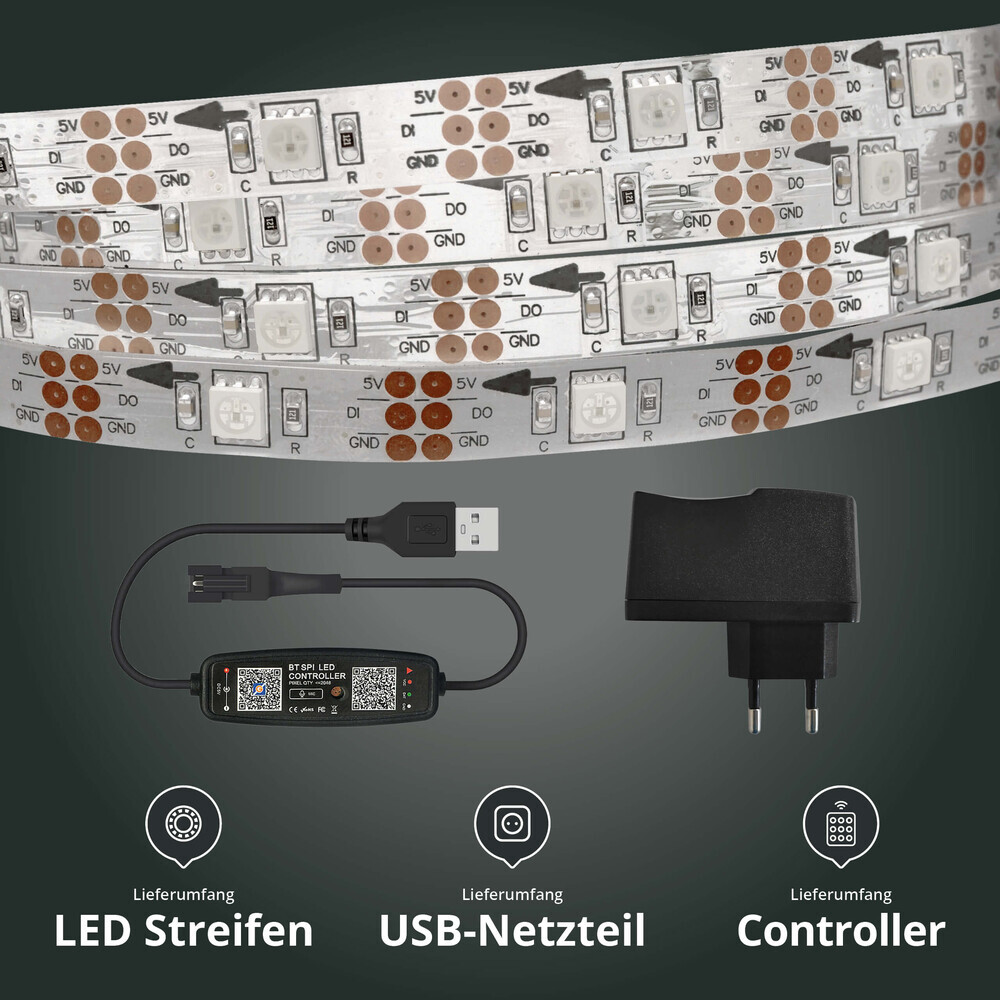 Hochwertiger LED Streifen von LED Universum mit 30 LEDs pro Meter, ideal für stimmungsvolle Beleuchtung