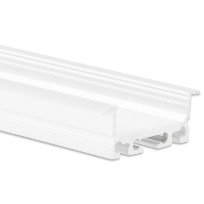 LED Leiste Basic - Comfort 12V LED Streifen IP65 kaltweiß 60 LED/m 3528 - 2m Einbau breit 24mm - weiß