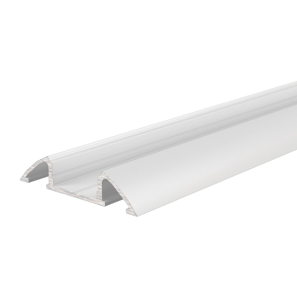 Brilliantes weiß mattes Unterbauprofil flach AM 01 10 für LED Stripes von Deko-Light