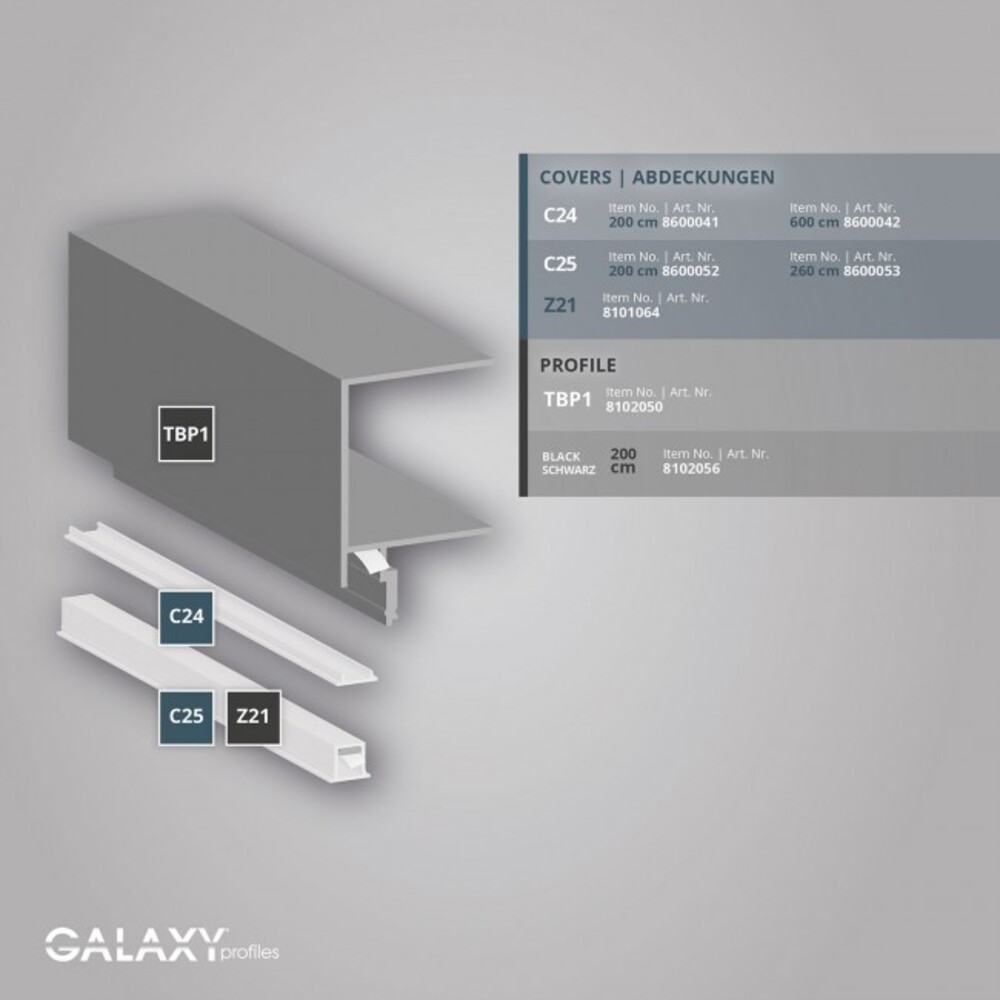 Elegantes und schlankes LED-Profil von GALAXY profiles für Trockenbau
