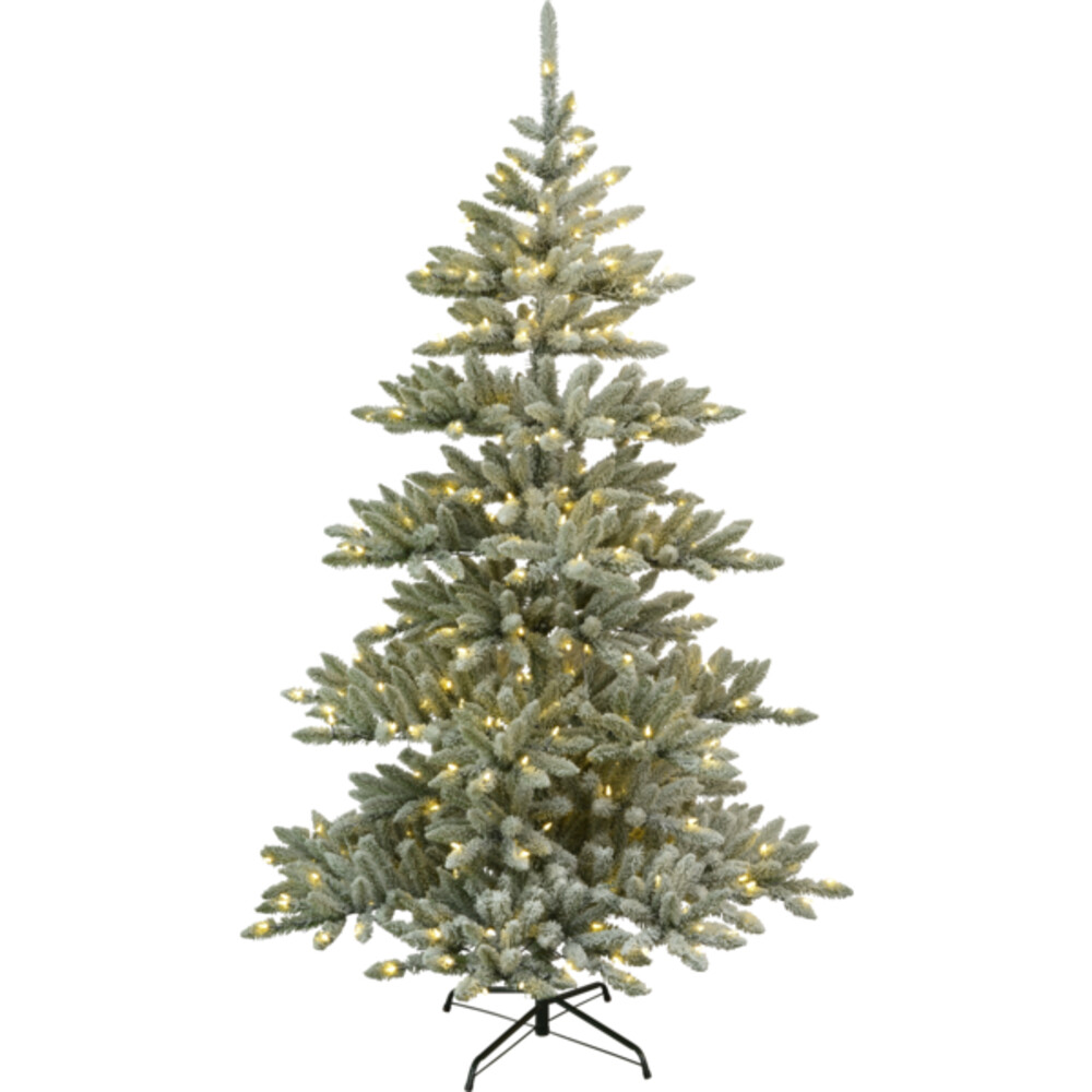 Prächtiger Lichterbaum mit Schneedekor und 320 warmweißen LEDs von Star Trading