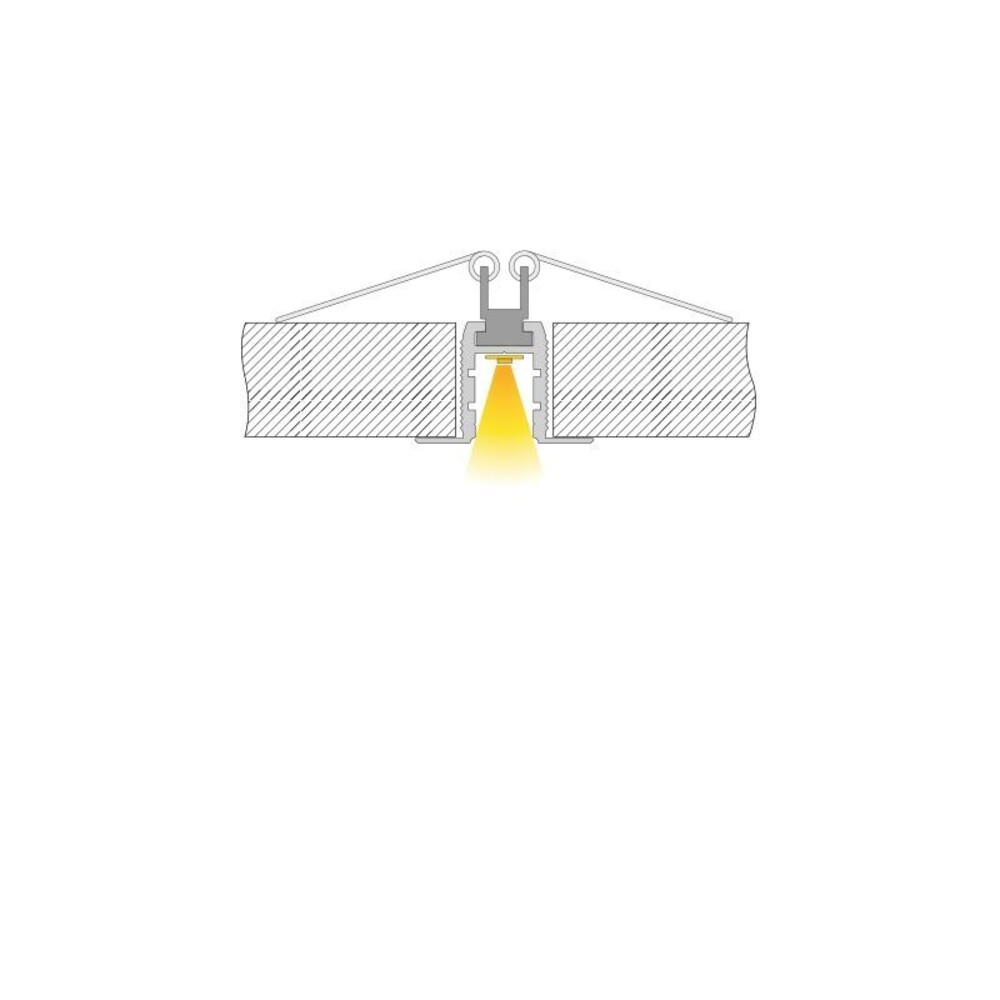 Elegantes LED Profil von Deko-Light in Silber matt, ideal für 12mm LED Stripes