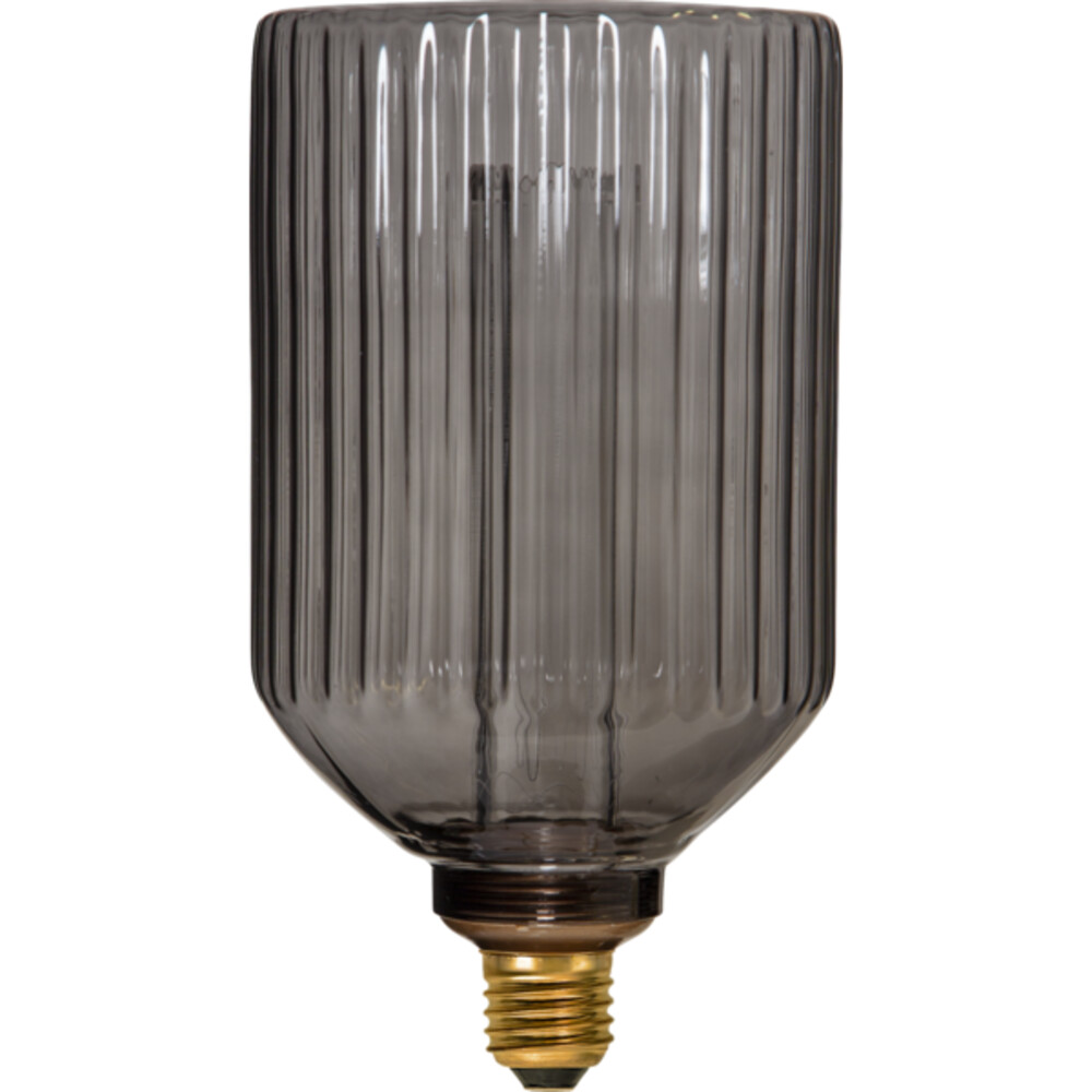 Schicke, rauchglasfarbene LED-Lampe mit klassischem Streifenmuster von Star Trading
