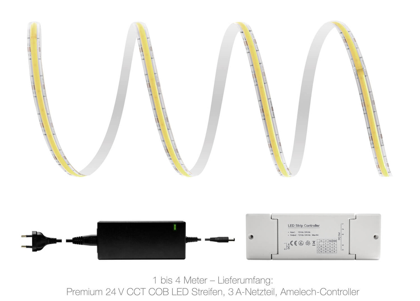 Premium LED Streifen mit Smart Home Steuerung und CCT COB Technologie von LED Universum