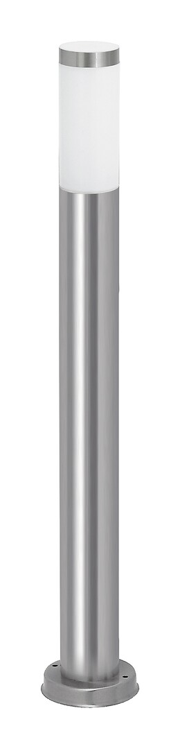 Außenstehleuchte Inox torch 8264, E27, Metall, silber-weiß, rund, Modern, ø76mm