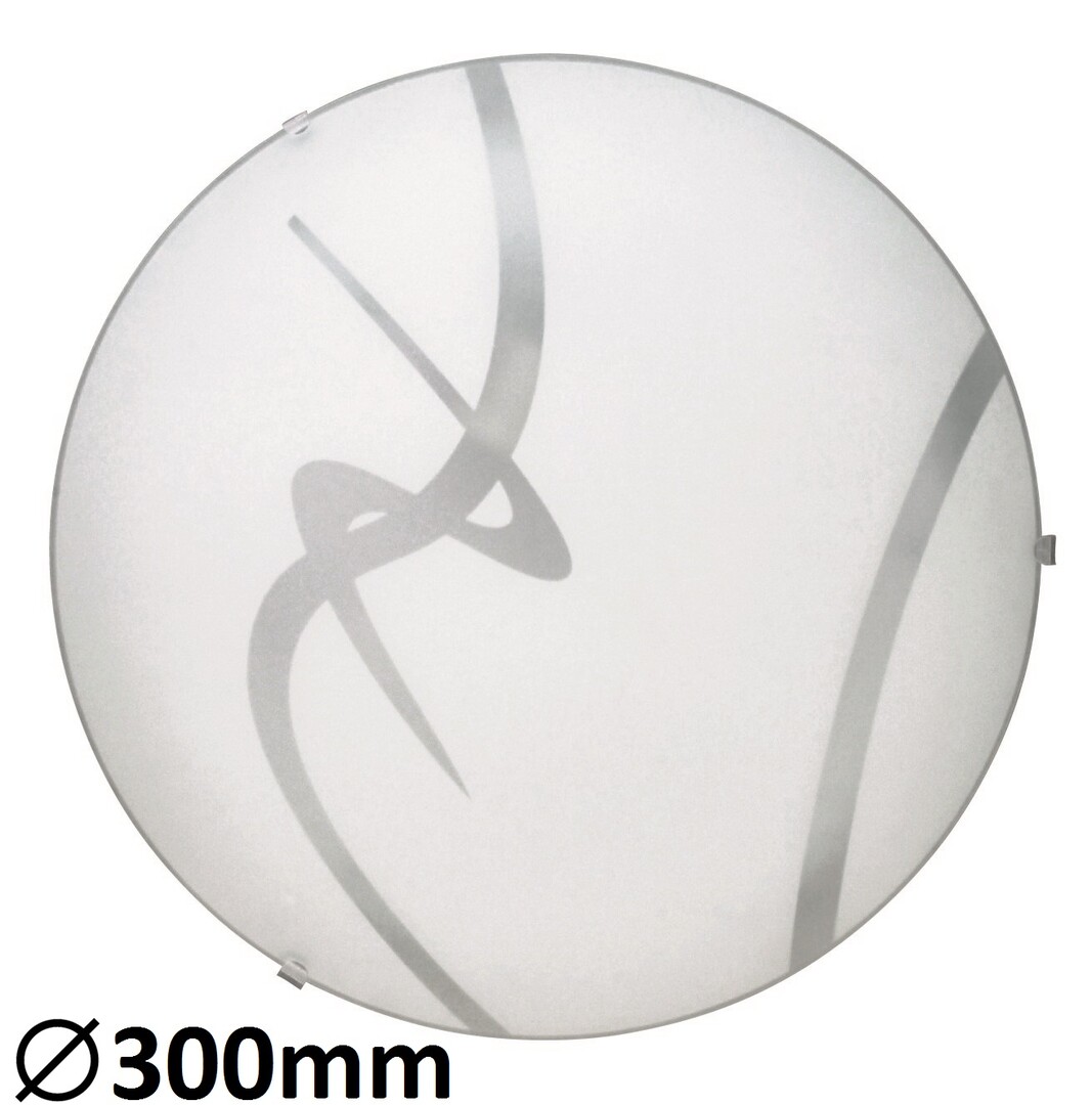 Deckenleuchte 1 Spot Soley 1818, E27, Metall-Kunststoff, weiß, rund, Standard, ø300mm