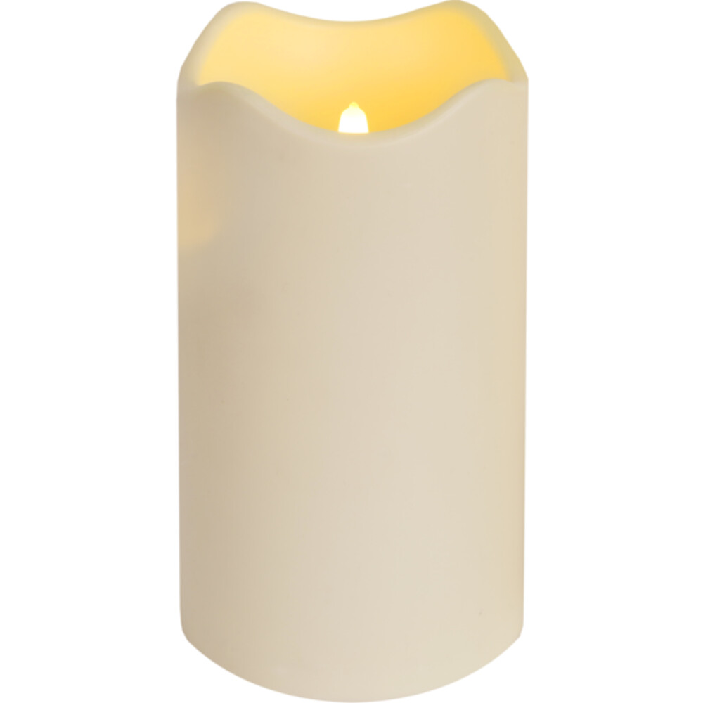 Schöne flackernde LED Kerze 'Paul' aus Kunststoff von Star Trading mit praktischer Timerfunktion