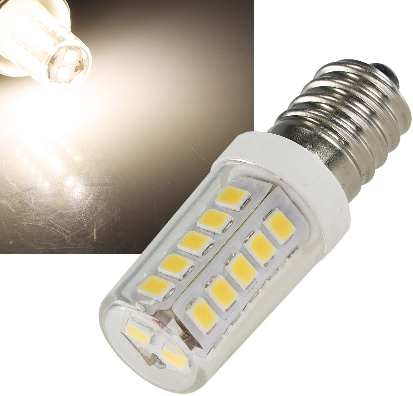 LED Lampe E14 Mini, neutralweiß, 4000k, 320lm, 300°, 230V, 4W, ØxL17x51mm