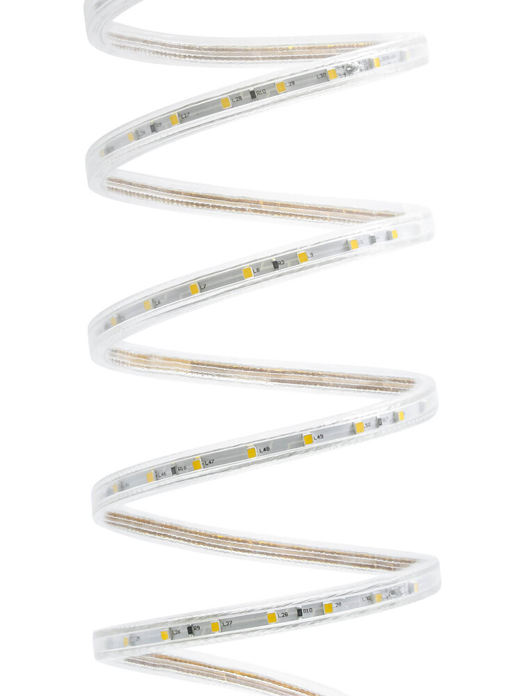 Hochwertiger, warmweißer LED-Streifen mit 60 LEDs pro Meter von LED Universum, inklusive Anschlusskabel und Endkappe