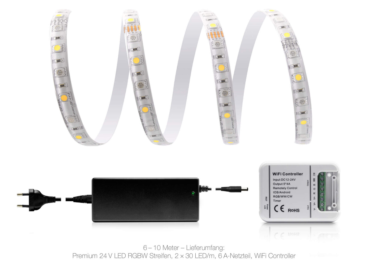 Premium qualitativer, wasserdichter IP65 LED Streifen von LED Universum mit vielseitigen farbigen Lichtmustern