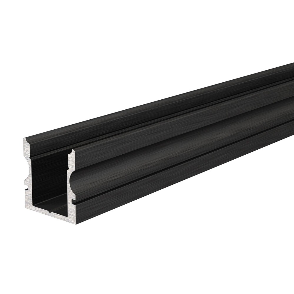 Schwarzes, mattes und eloxiertes LED Profil der Marke Deko-Light, ideal für 8 - 9.3 mm LED Stripes