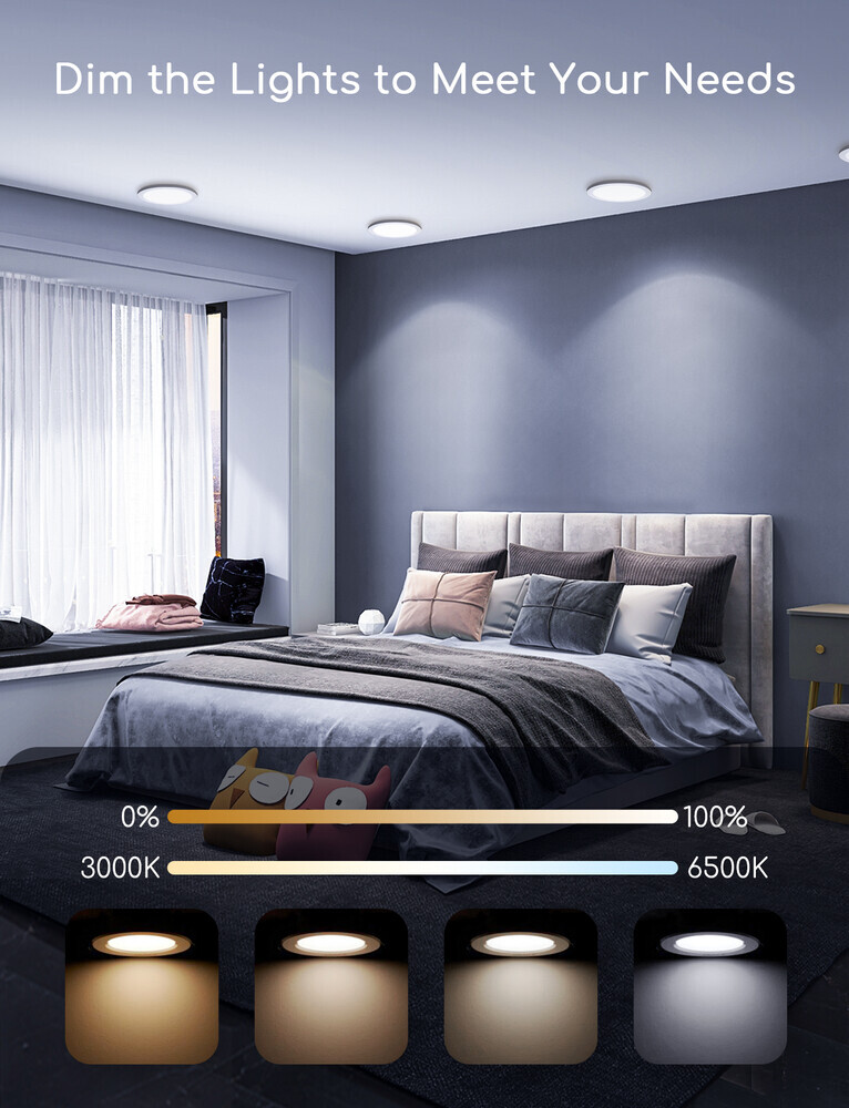 Hochqualitatives, rundes LED Panel von LED Universum mit Smart Home Funktion und einstellbarer Farbtemperatur von 3000 bis 6500K