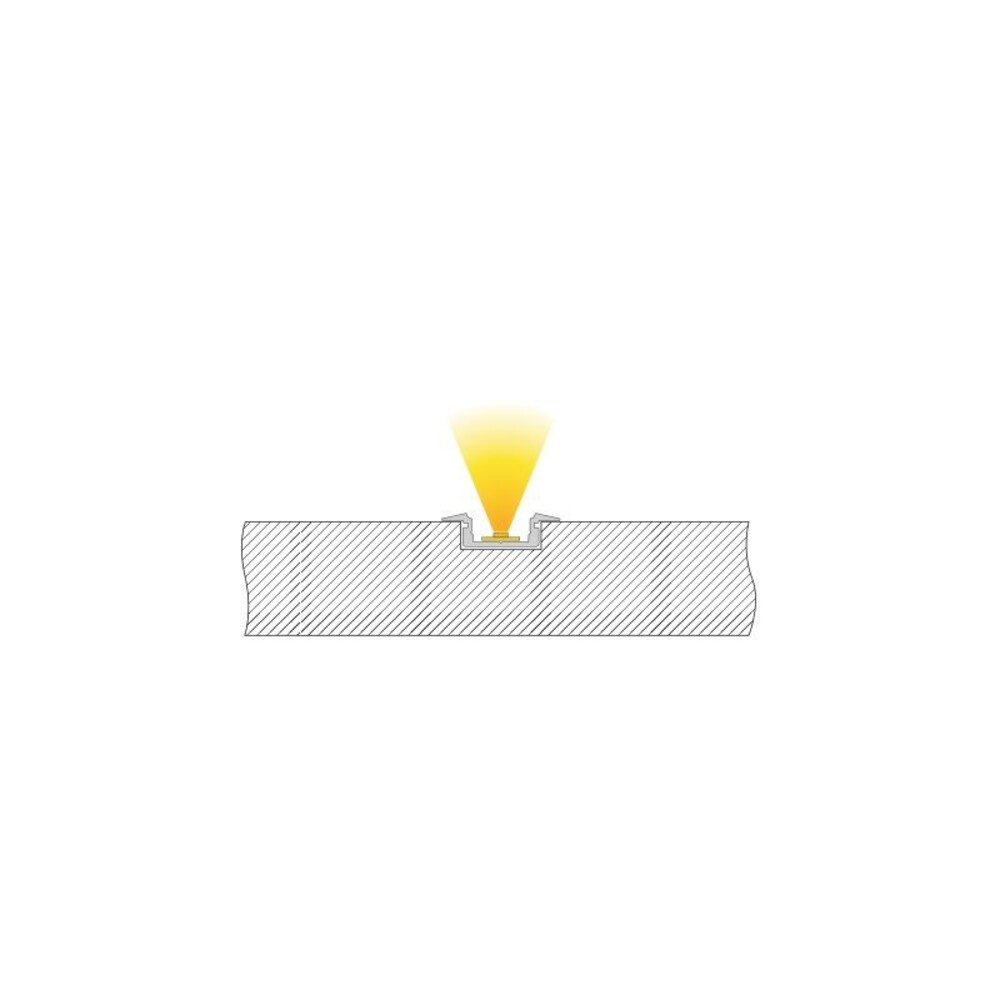Mattsilbernes, flaches LED-Profil von Deko-Light