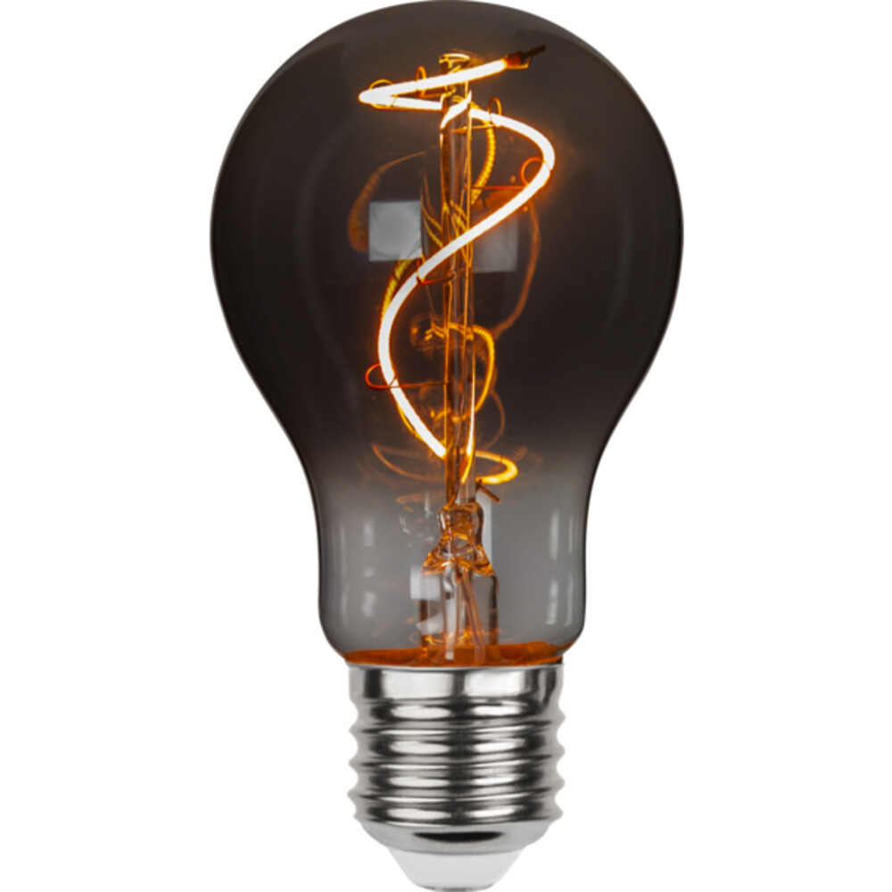 Glamouröses rauchgraues LED-Leuchtmittel von Star Trading mit künstlerischer EdisonOptik