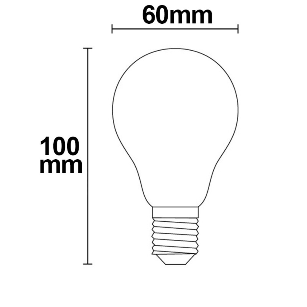 Eine dimmbare LED-Birne der Marke Isoled in neutralweiß mit milchige Oberfläche