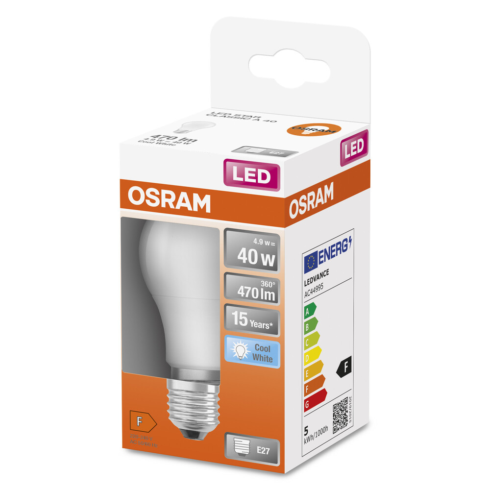 Strahlendes LED-Leuchtmittel von OSRAM leuchtet in kühlem 4000K Weiß
