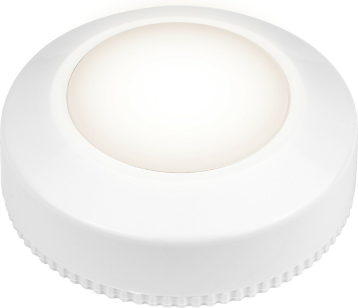 Bezauberndes weißes Nachtlicht 3er Set mit Push Funktion von Star Trading, je Ø6,9cm und 40LM, angenehmes 3000K Licht und 80Ra Qualität
