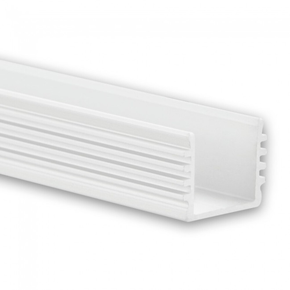 Hochwertiges LED Profil von GALAXY profiles in weißer Farbe, aufbauend und 200 cm groß