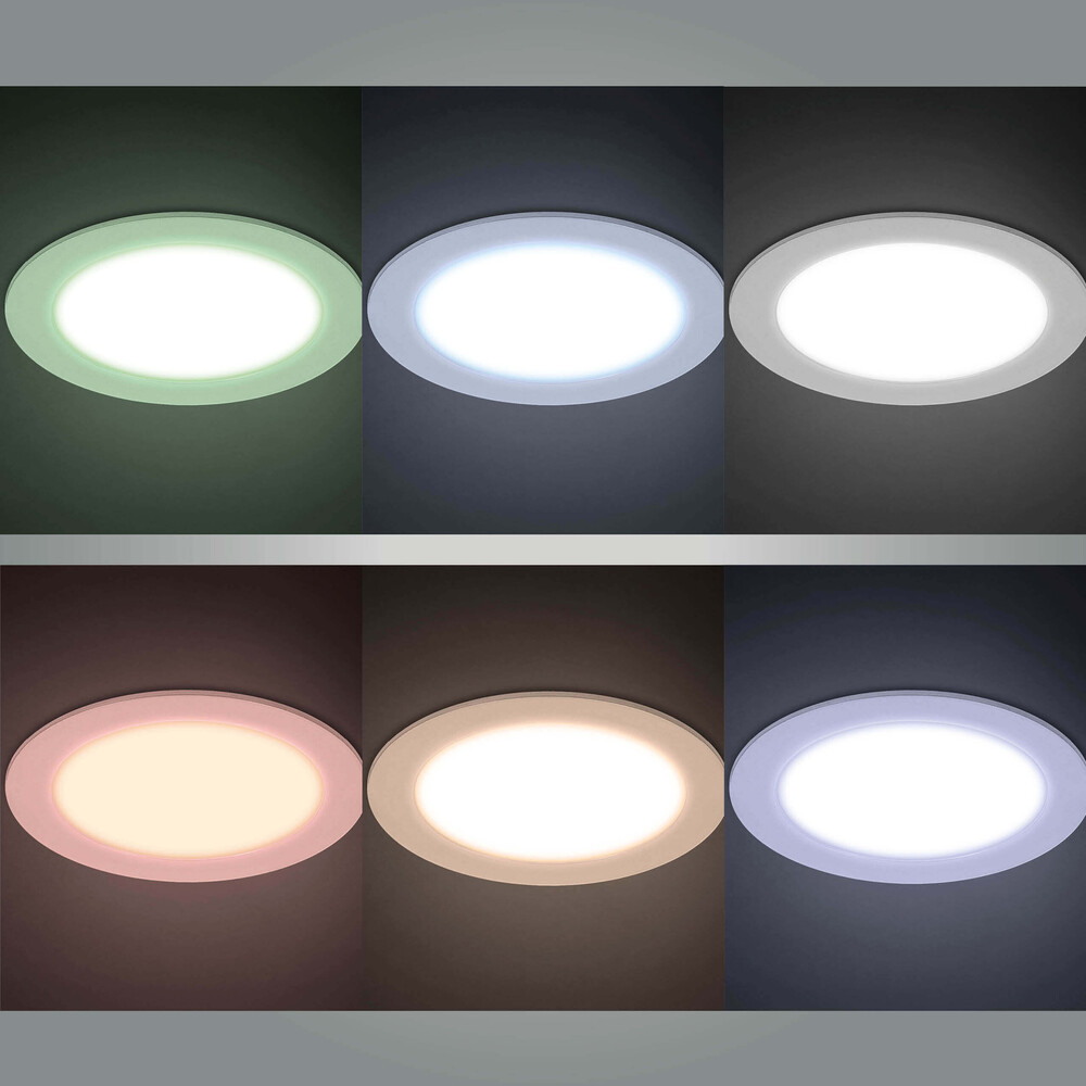 Hochmoderner LED Einbaustrahler RGB CCT von LED Universum mit einstellbarem Farbton zwischen 2800 und 6500K