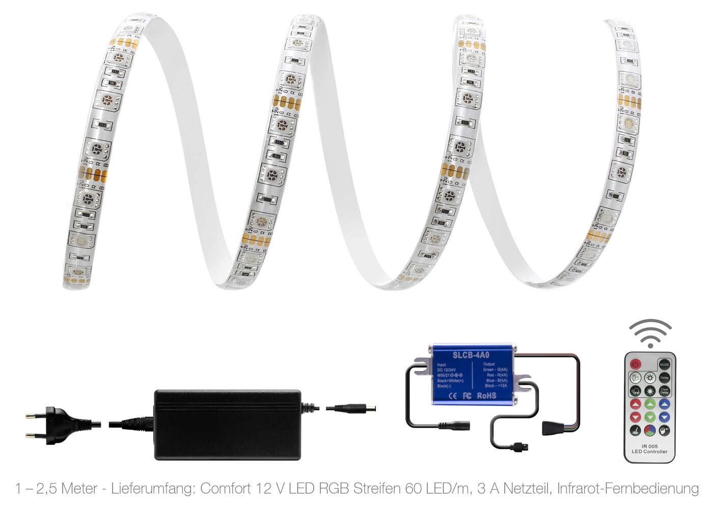 hochwertiger, farbenfroher LED Streifen von LED Universum