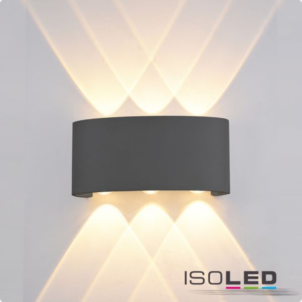 Schwarze LED-Wandleuchte im hochwertigen Design von Isoled
