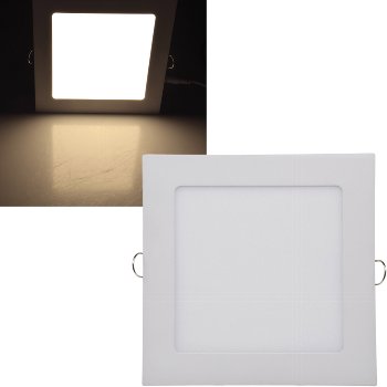 LED Licht-Panel "QCP-17Q", 17x17cm, 230V, 12W, 850 Lumen, 2900K / warmweiß