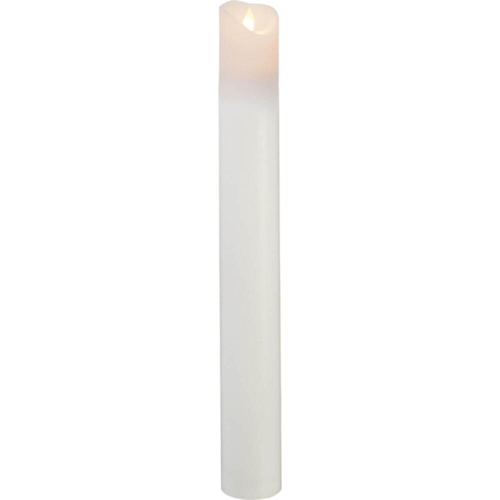 Exquisite LED-Kerze von Star Trading mit bewegender Flamme und elegantem weißem Design