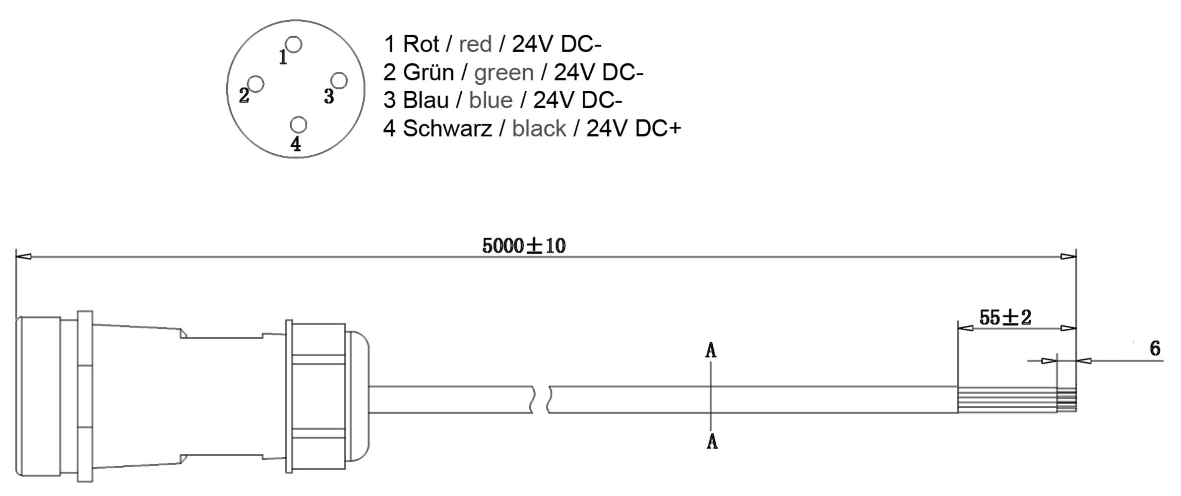 Hochwertiges Anschlusskabel und Stecker von Deko-Light