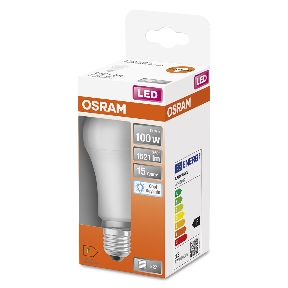 Hochwertiges LED-Leuchtmittel von OSRAM strahlend hell mit 6500 K Farbtemperatur