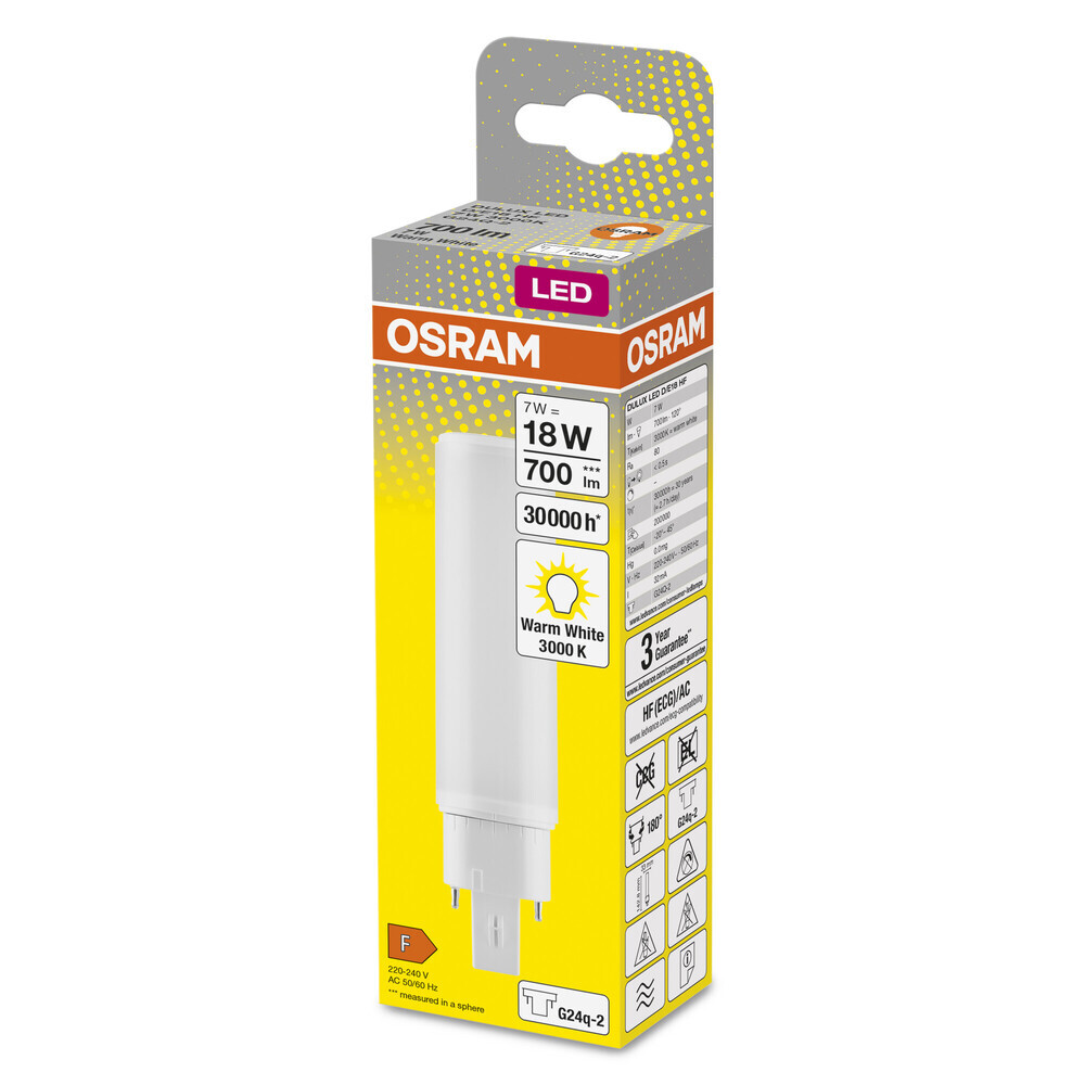 Hochwertige OSRAM LED-Leuchtmittel mit unglaublicher Leuchtkraft und einer Farbtemperatur von 3000K