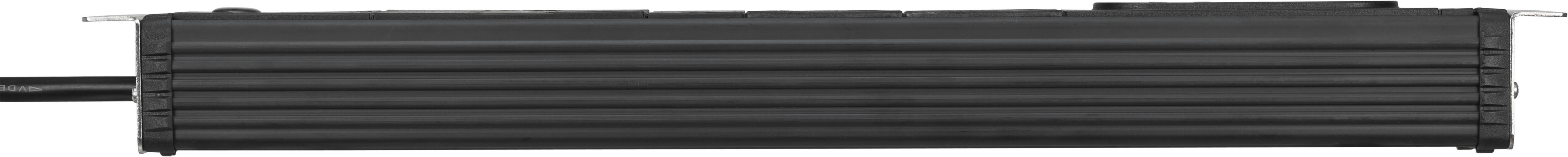 Hochwertige schwarze Brennenstuhl Steckdosenleiste der Premium Web Line V3 Serie mit 4 Steckdosen und einer Kabellänge von 3m H05VV-F3G1.5.