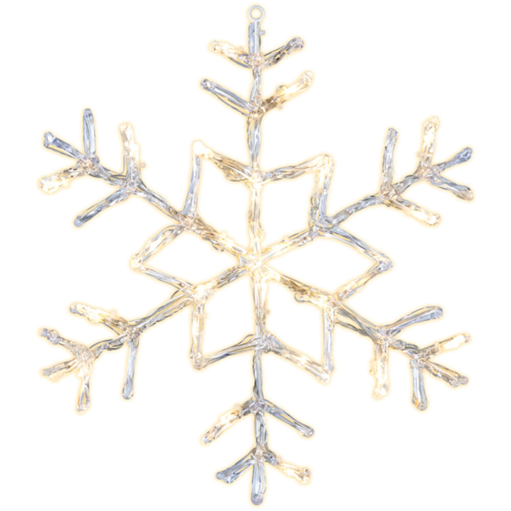 Elegante Schneeflocke Silhouette mit 24 warmweißen LEDs von Star Trading