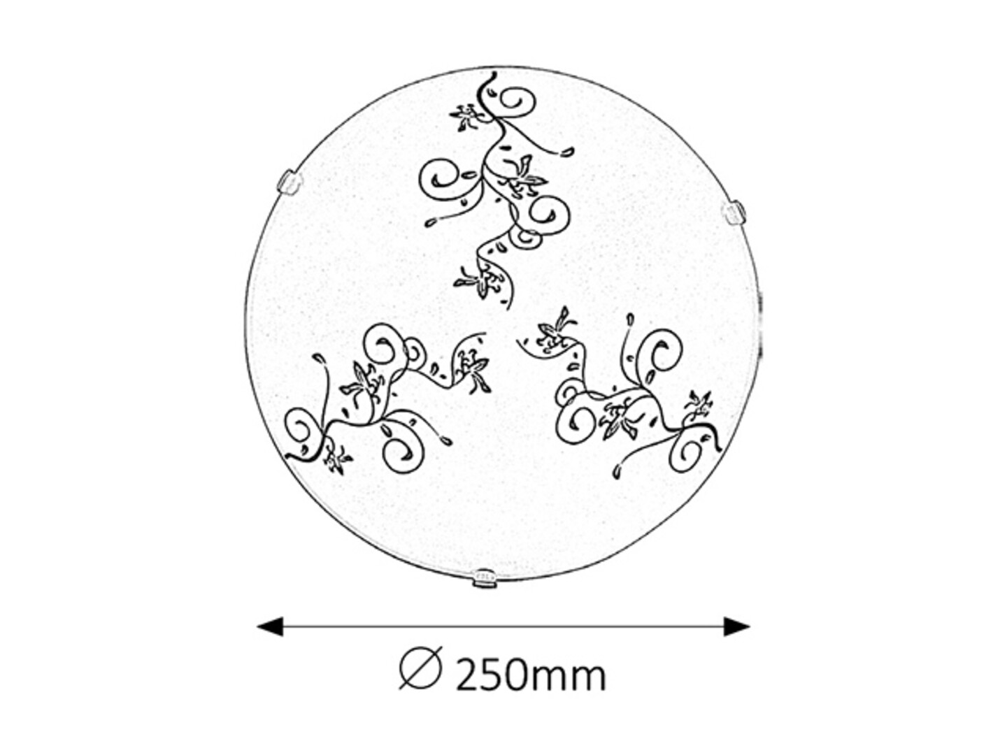 Deckenleuchte 1 Spot Bloomy 1847, E27, Metall-Kunststoff, weiß, rund, Standard, ø250mm