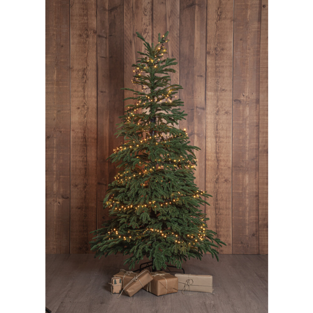 Schöner, naturgetreuer Weihnachtsbaum von Star Trading mit Metallfuß für Outdoor-Nutzung