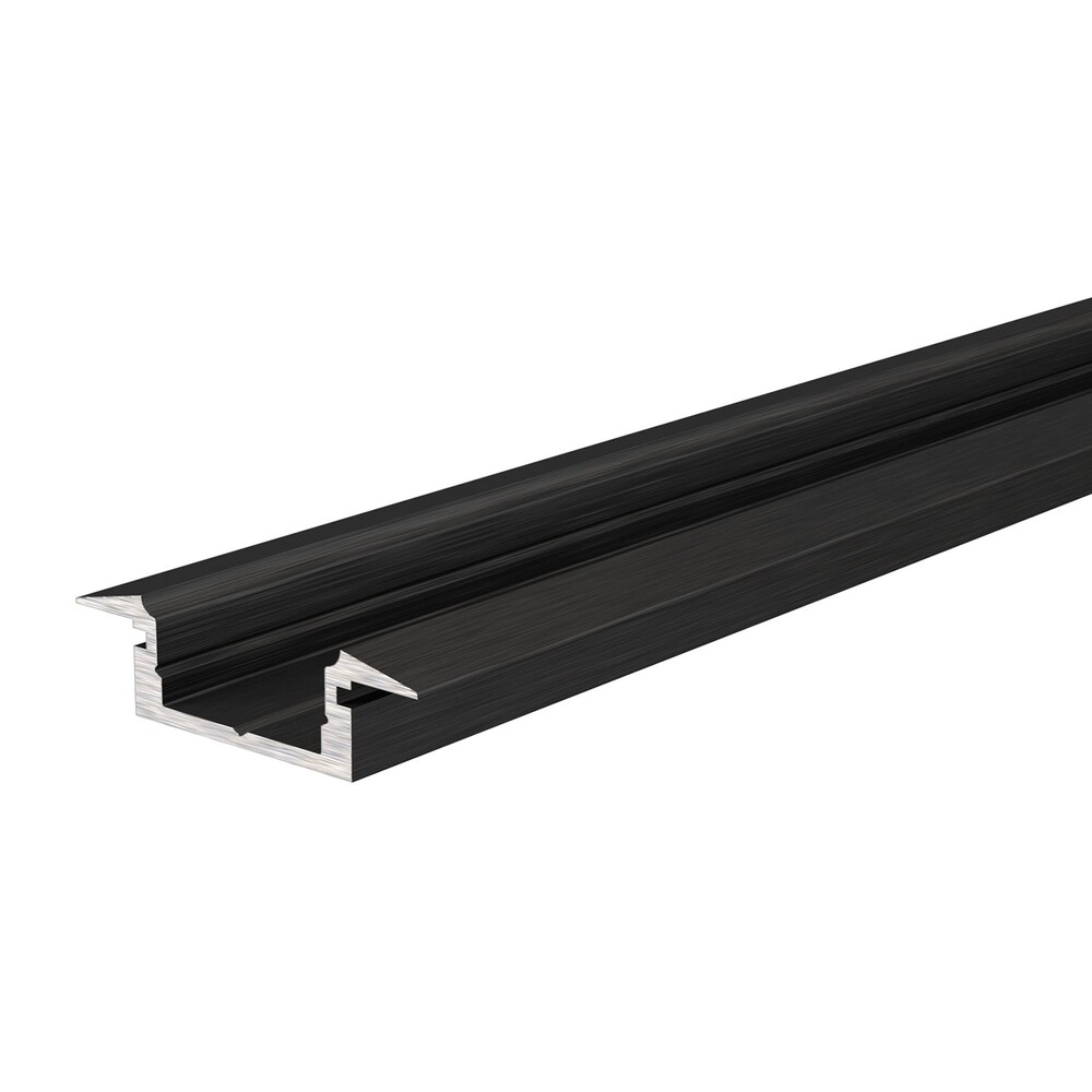 Schwarzes, matt eloxiertes, flaches T-Profil von Deko-Light für 10-11.3mm LED-Stripes