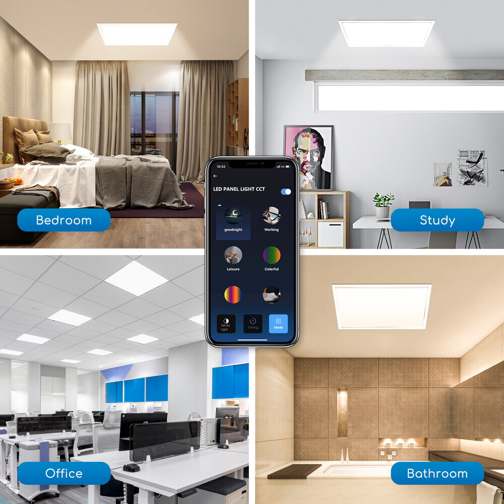 Hochwertiges, energieeffizientes LED Panel von LED Universum mit intuitiver SmartHome WiFi App Steuerung