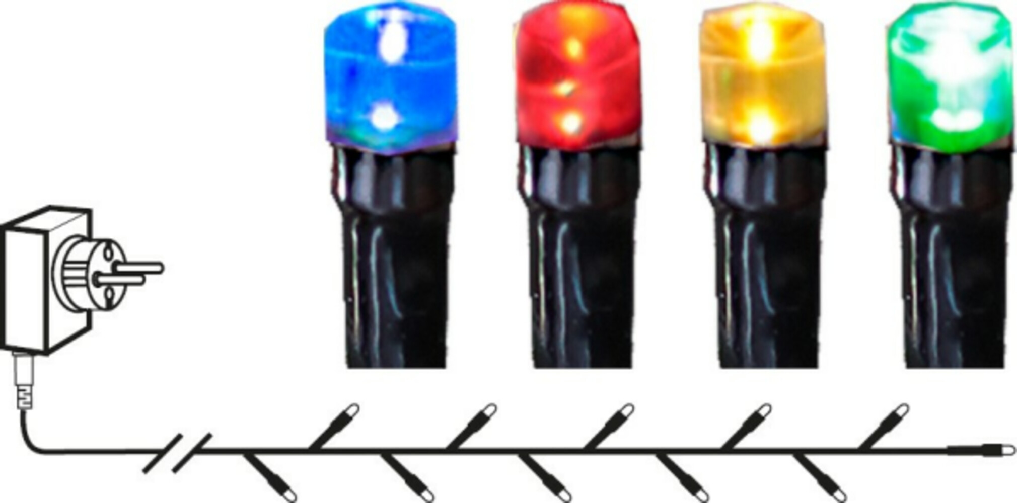Bunte LED-Lichterkette mit vielfältigen Funktionen von Star Trading