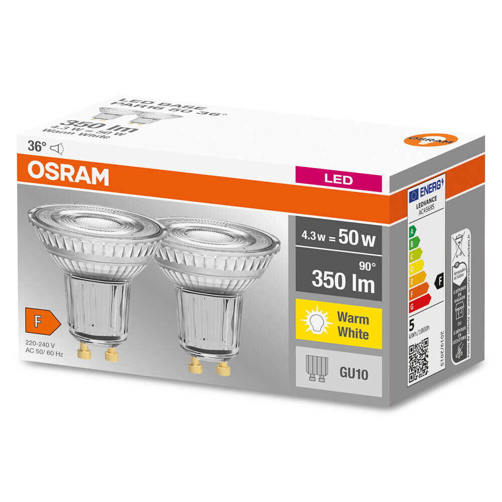 Hochwertiges LED-Leuchtmittel der Marke OSRAM mit warmer Lichttemperatur