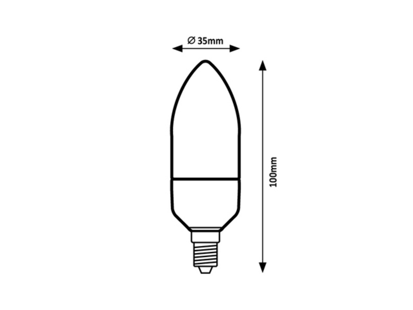 LED-Leuchtmittel 79057, E14, 5W, 4000K, 470lm, Kunststoff, weiß, neutralweiß, ø35mm