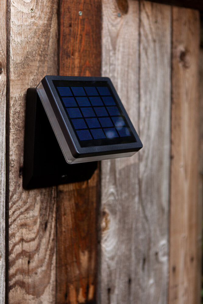 Prachtvolle schwarze Solar-LED-Außenleuchte von ECO-LIGHT
