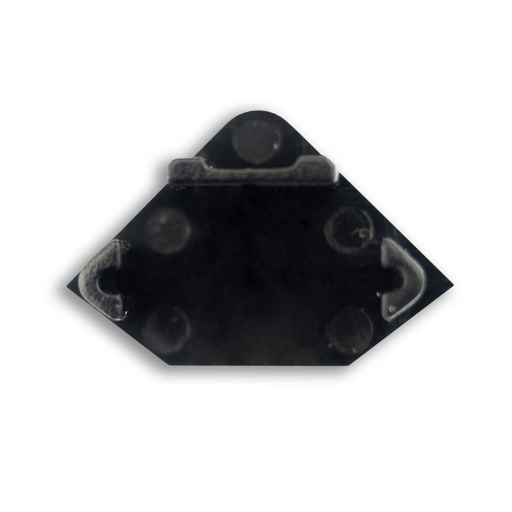 Stilvolle schwarze Endkappe der Marke Isoled für Profil Corner11n