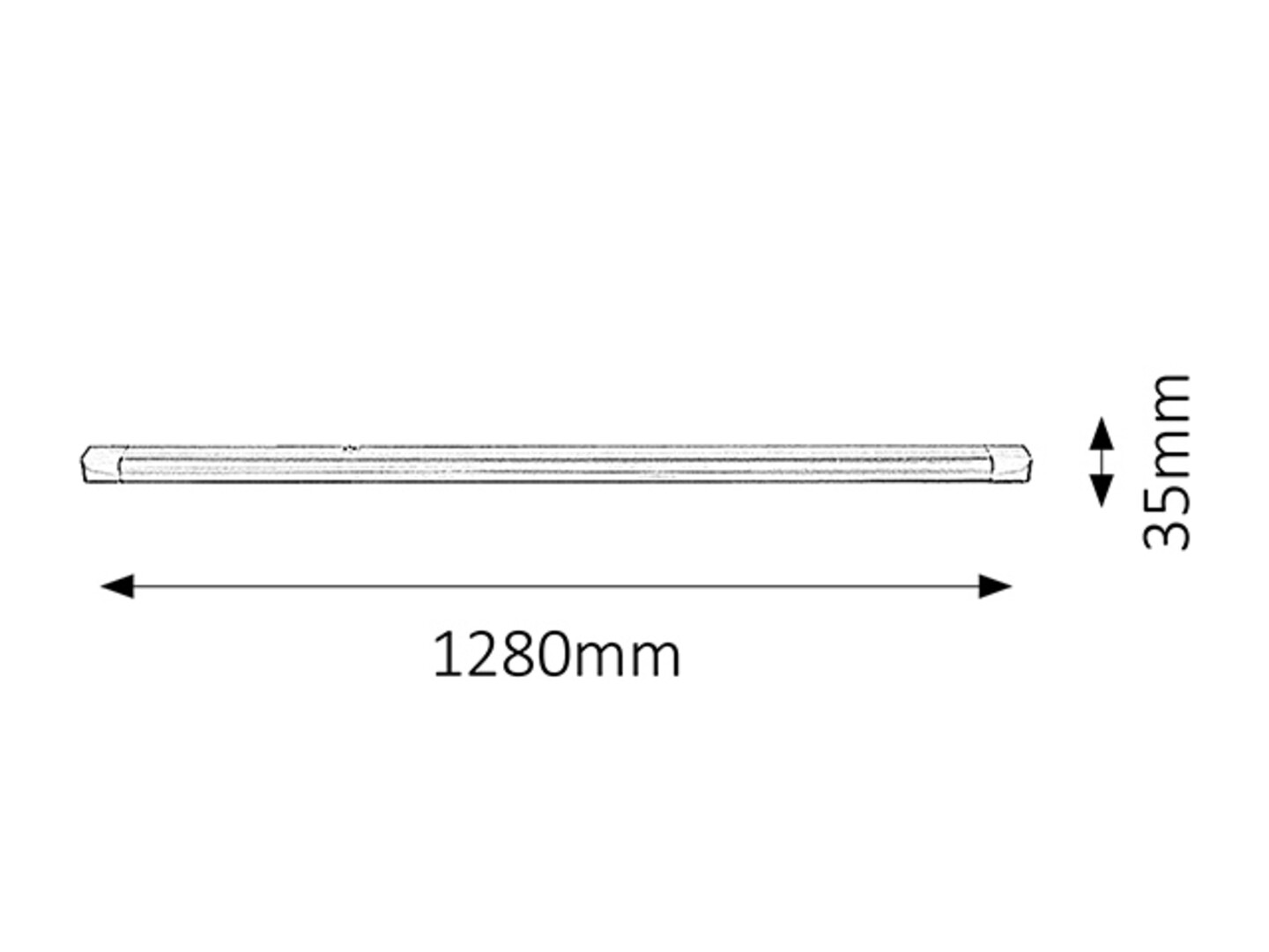 Arbeitsleuchte Band light 2305, G13, 36W, 2700K, 3350lm, Metall, weiß, warmweiß, 128cm