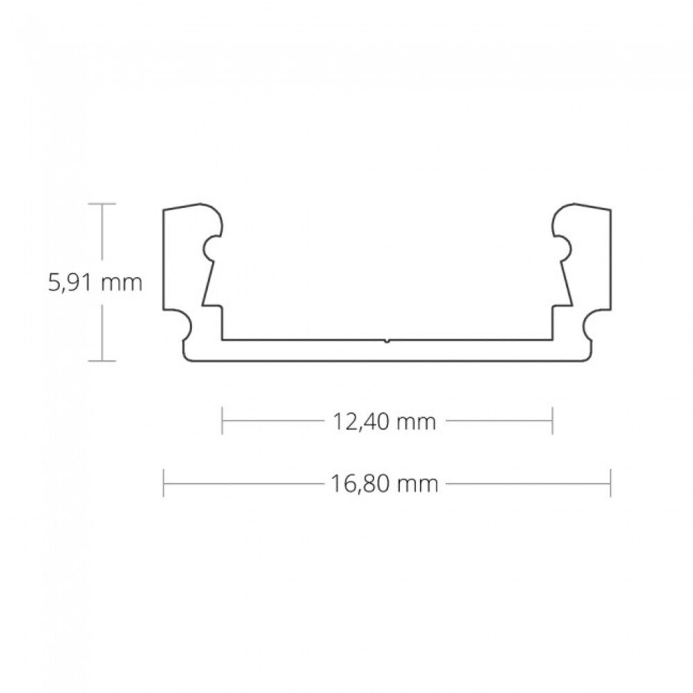 Schmuckes LED Profil in Weiß RAL 9010 von GALAXY profiles, flach und perfekt für LED Stripes bis max. 12 mm