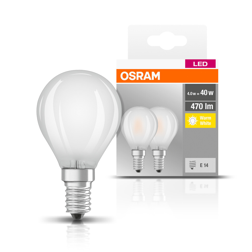 Hochwertiges OSRAM LED-Leuchtmittel mit warmer Lichtfarbe von 2700K und einer beeindruckenden Leuchtkraft von 470 lm